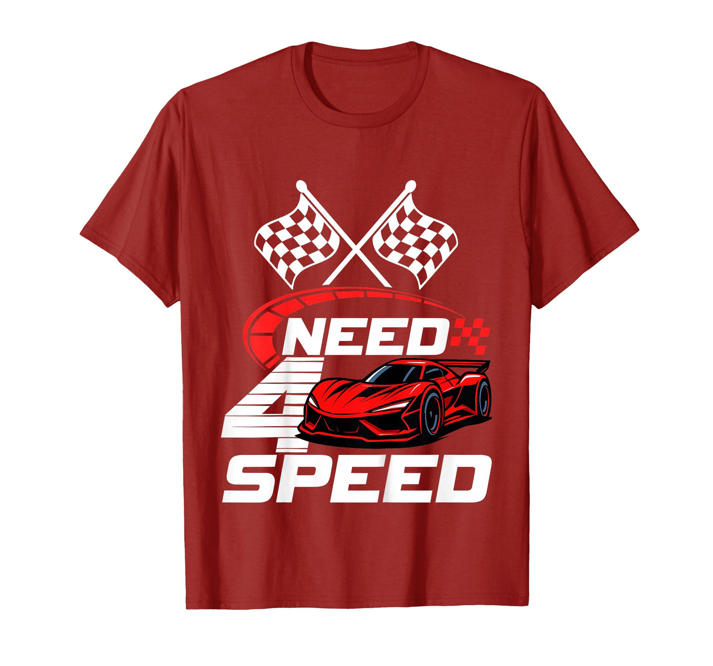 Need 4 Speed Racing Racecar 4 Year Old 4th Birthday Boy Girl T-Shirt
