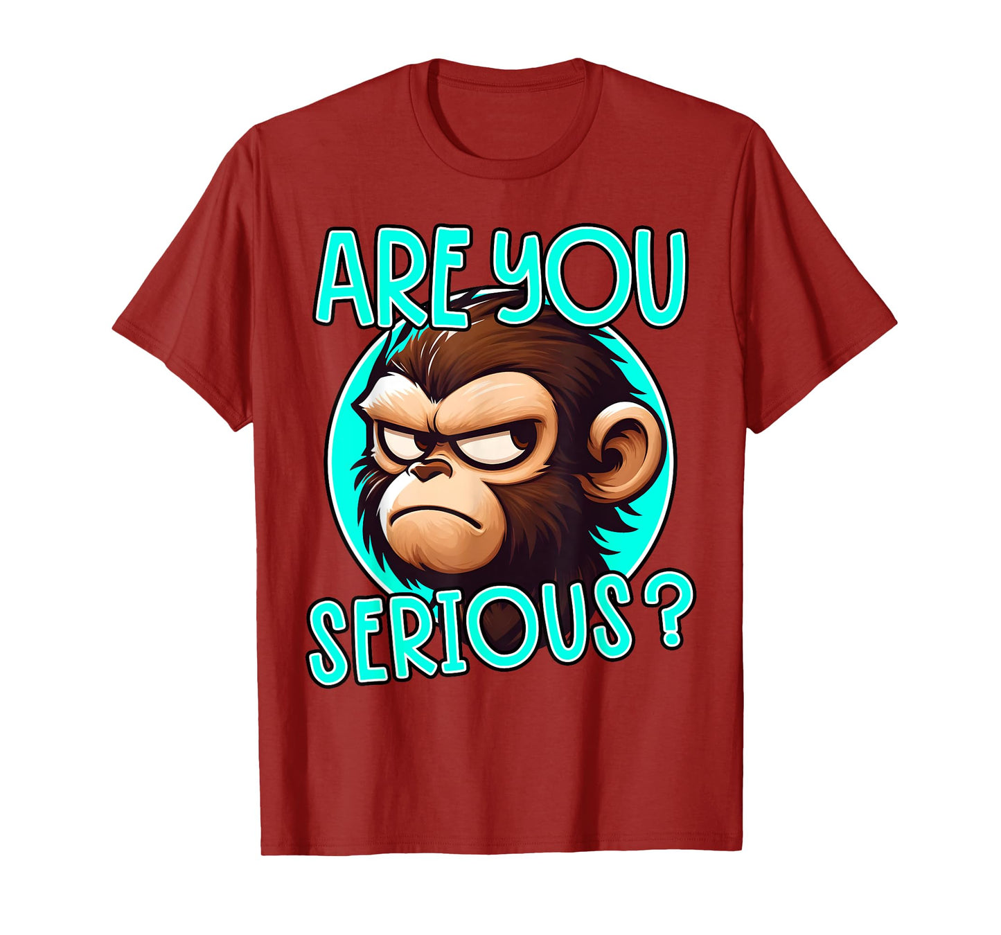 Are You Serious Grumpy Funny Monkey Meme Humor T-Shirt