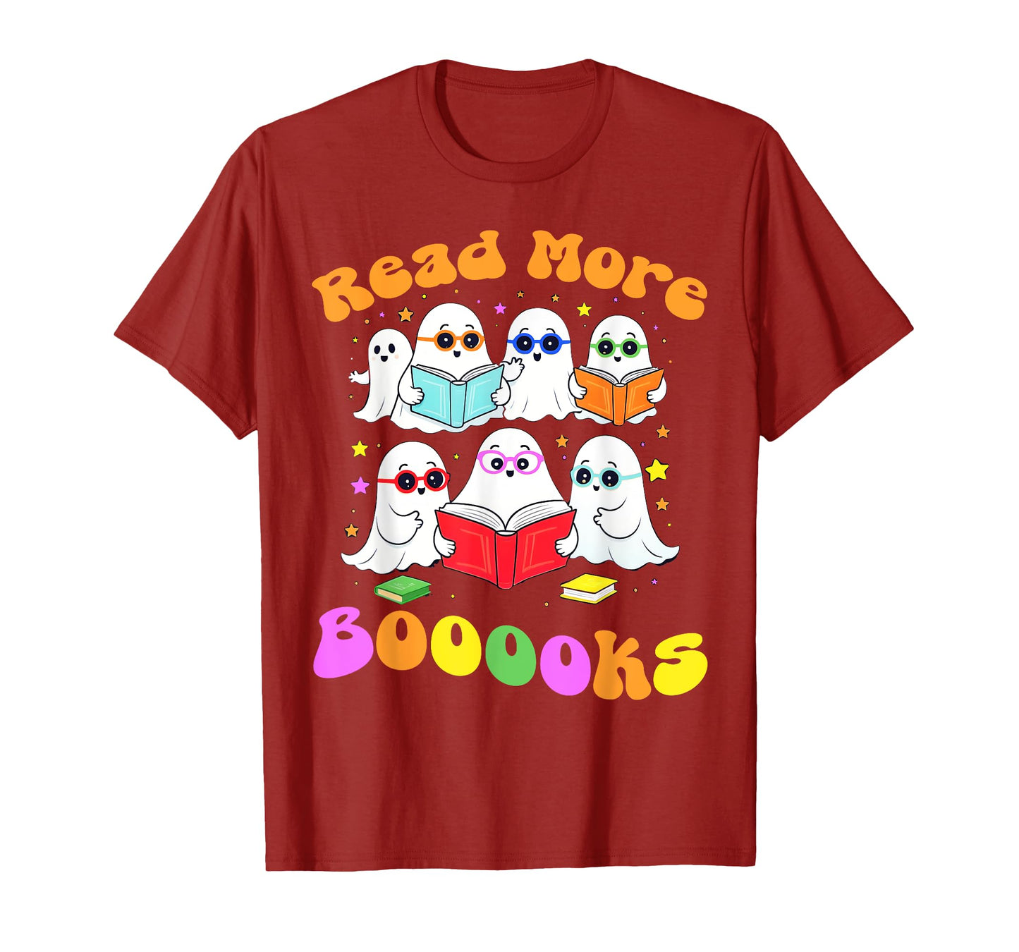 Read More Books Ghost Book Halloween Boooooks Teacher Kids T-Shirt