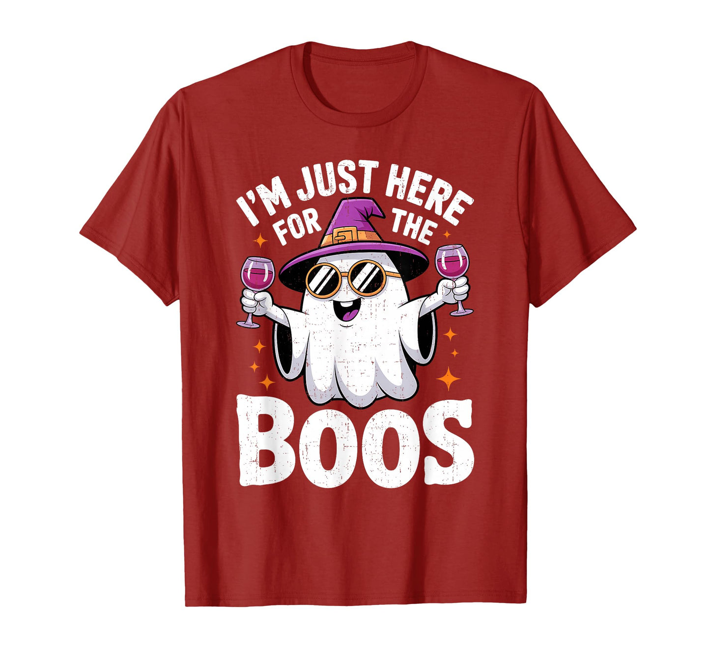 I'm Just Here for The Boos Funny Ghost Halloween Men Women T-Shirt