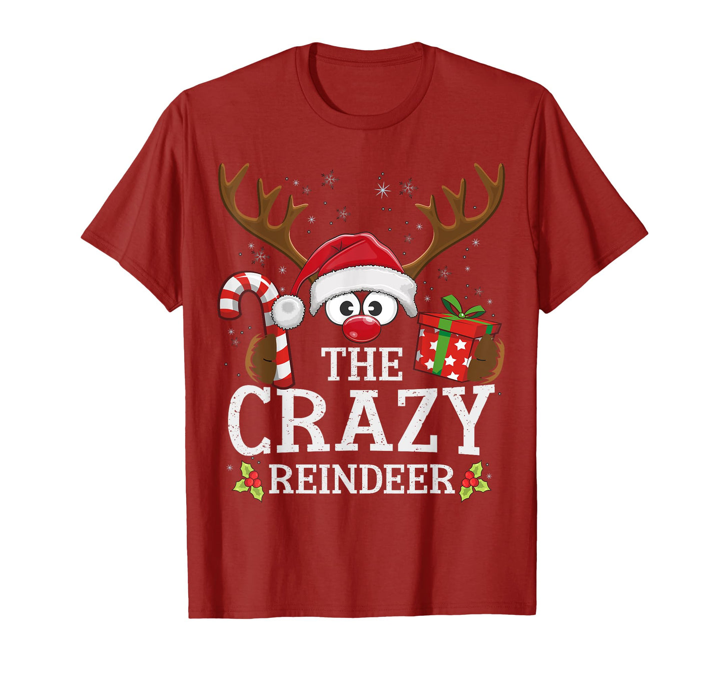 Christmas Matching The Crazy Reindeer Family T-Shirt