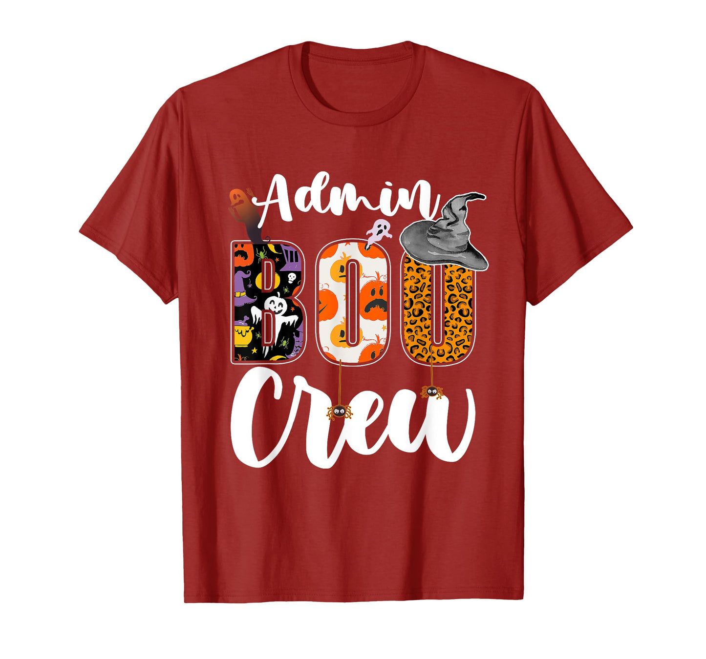 Admin Boo Crew Halloween Matching Administrator Funny T-Shirt