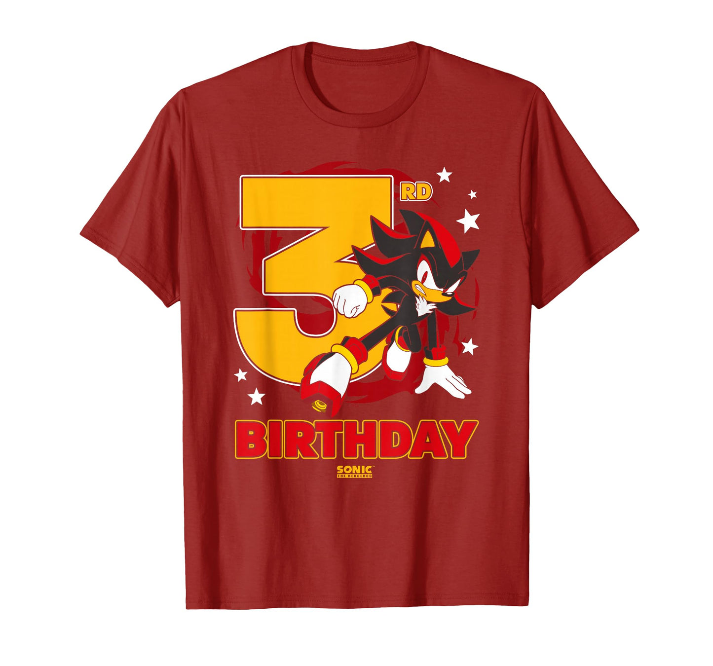 Sonic The Hedgehog 3rd Birthday Epic Shadow Big Chest Logo T-Shirt