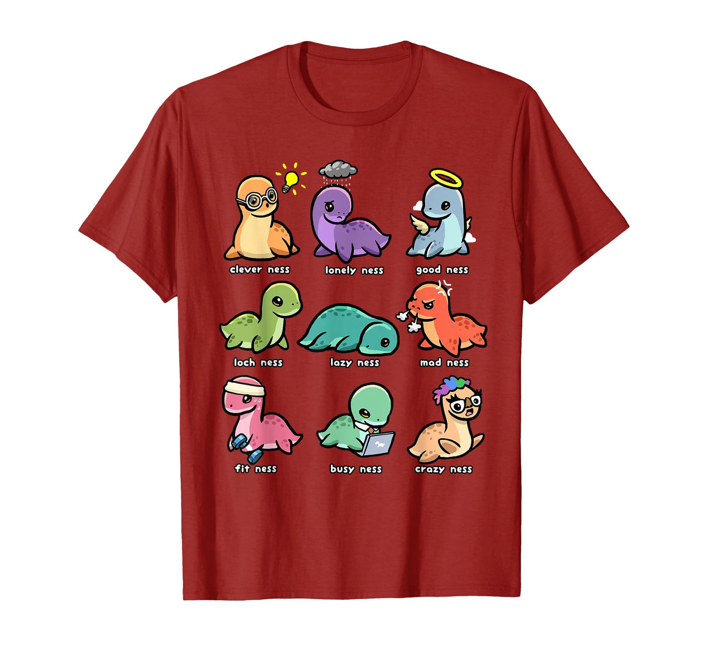 Loch Ness Monster Shirt Funny Types of Ness Cryptid Nessie T-Shirt
