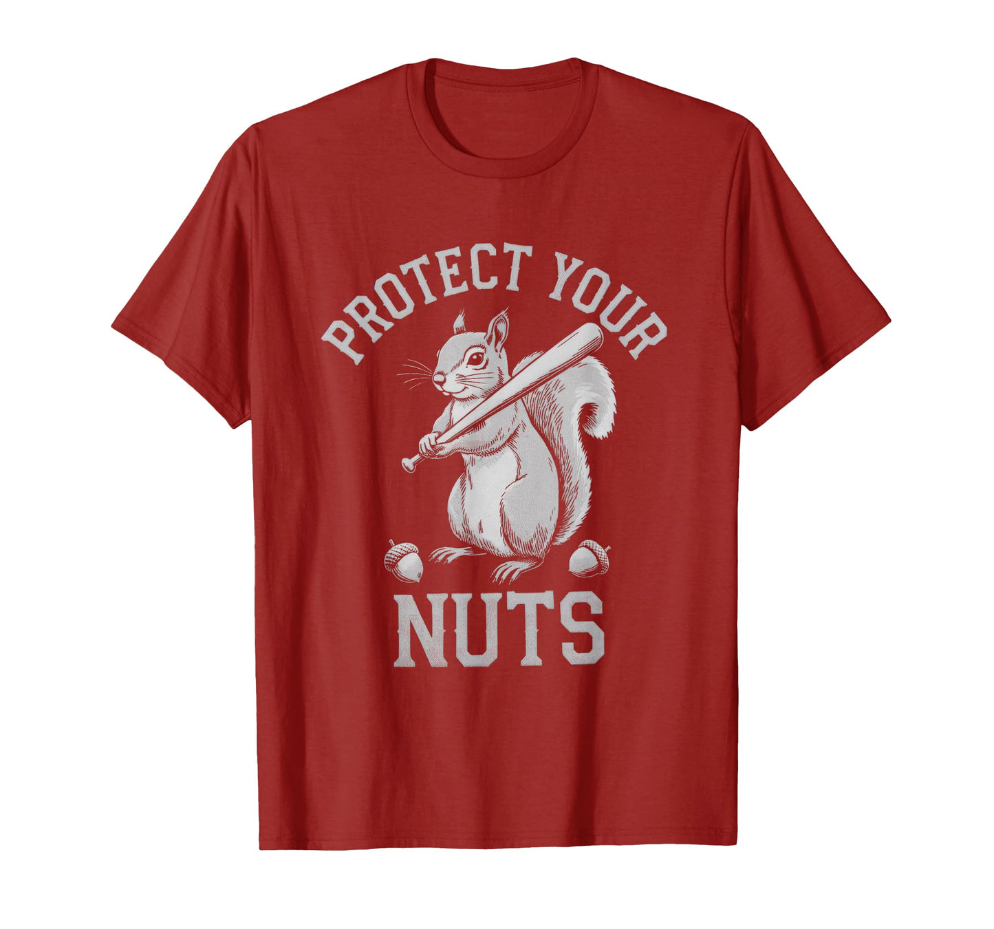 Protect Your Nuts Funny Squirrel Baseball Bat T-Shirt