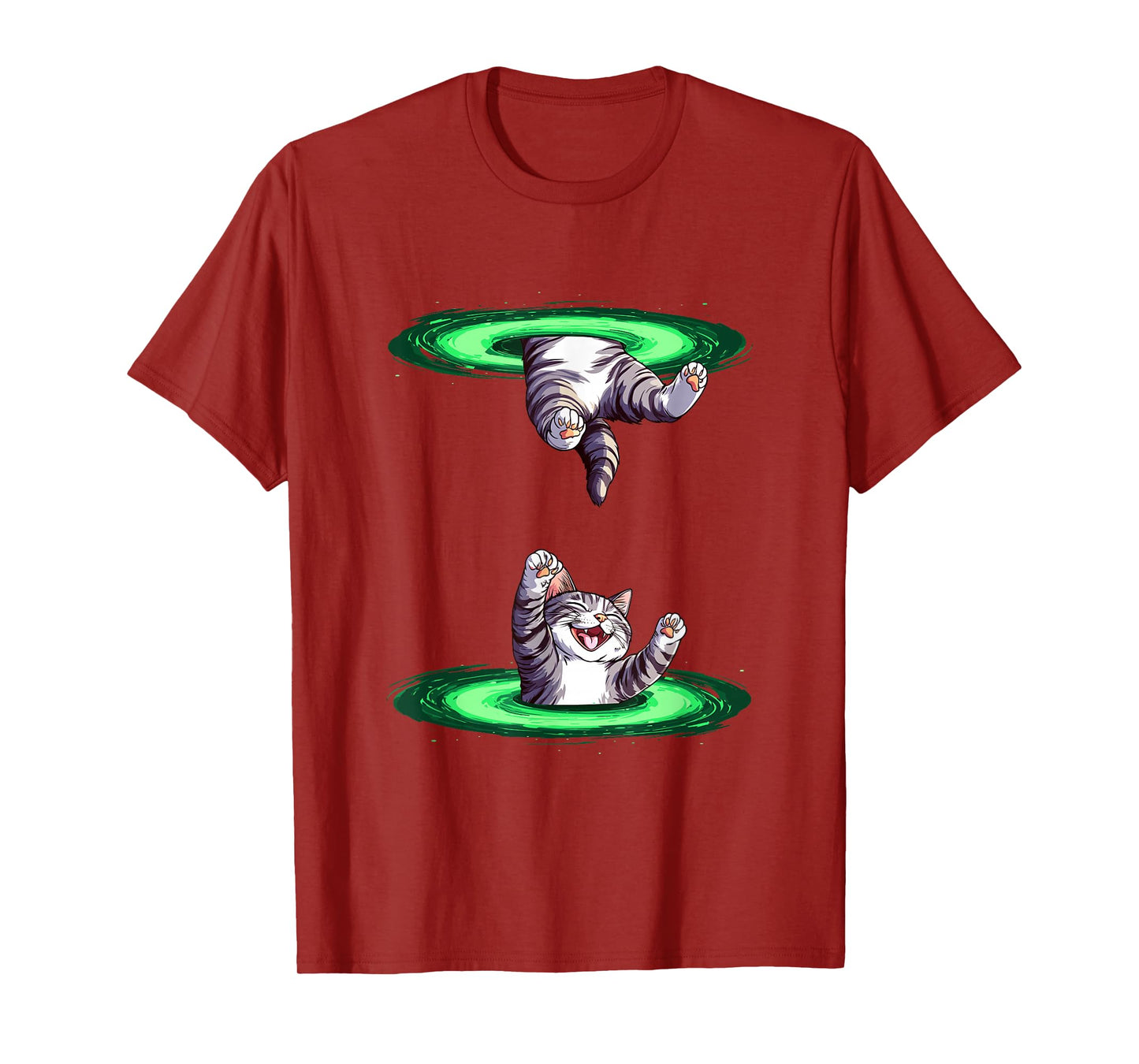 Funny Fiction Cat with Portal for Boys and Girls T-Shirt