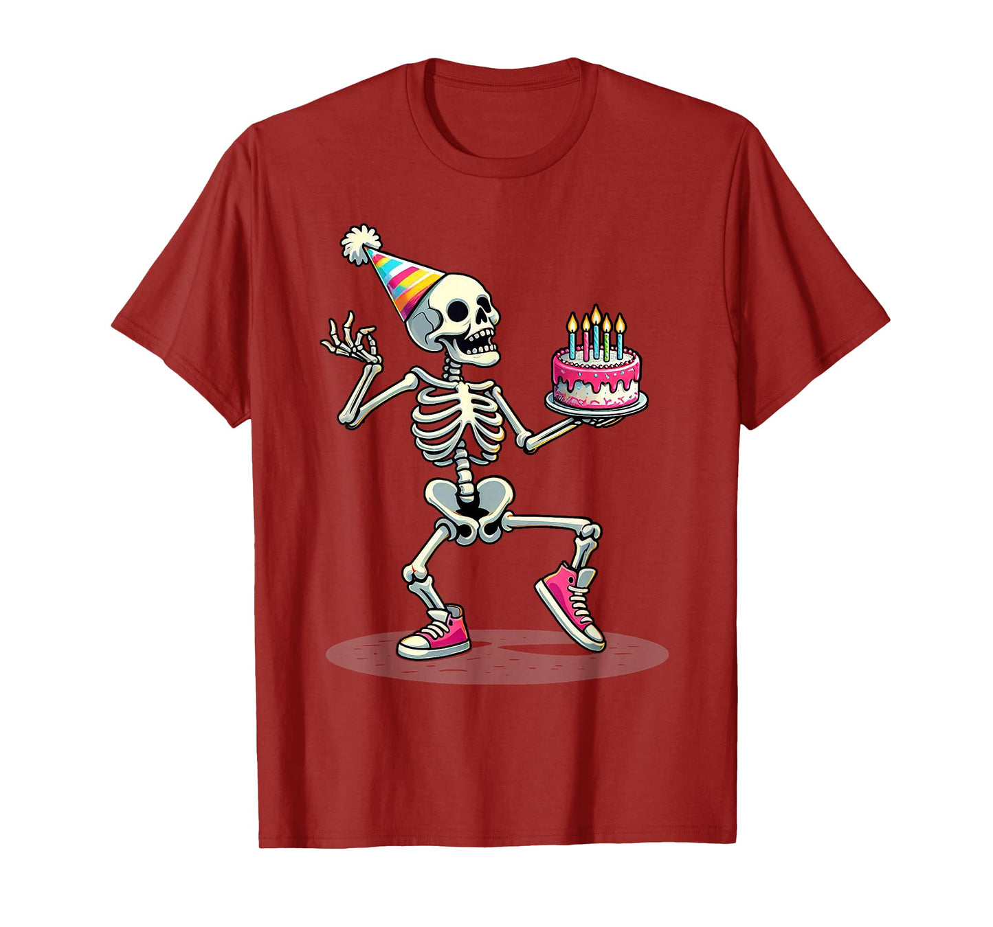 Funny Halloween Birthday Party Halloween Skeleton Birthday T-Shirt
