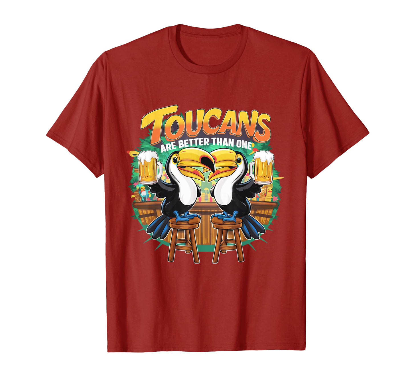 Toucans Are Better Than One Tropical Bird Beer Drinking T-Shirt