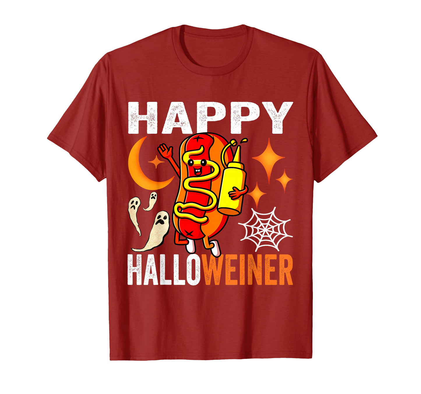 Happy Halloweiner Funny Halloween Party Cute Hot-Dog Costume T-Shirt