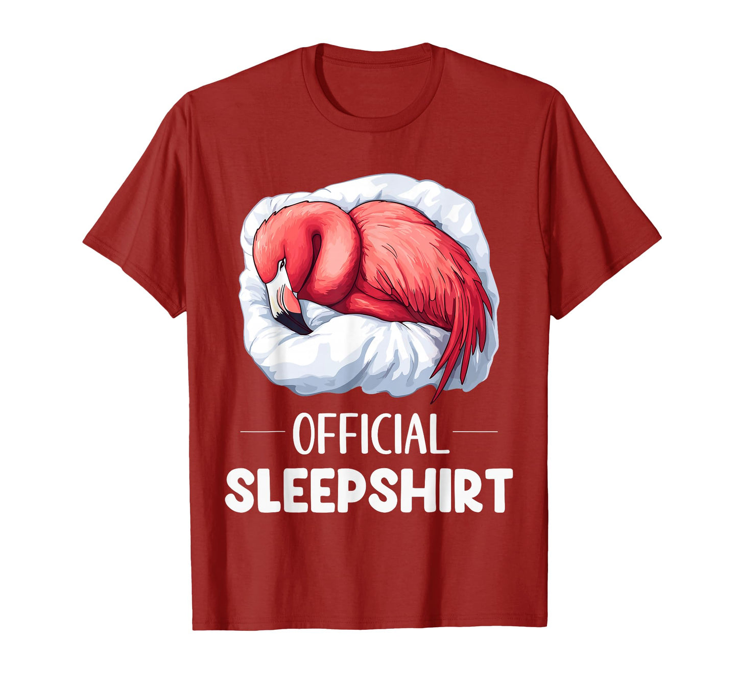 Official Sleepshirt Sleeping Flamingo Animal Lovers Pajama T-Shirt