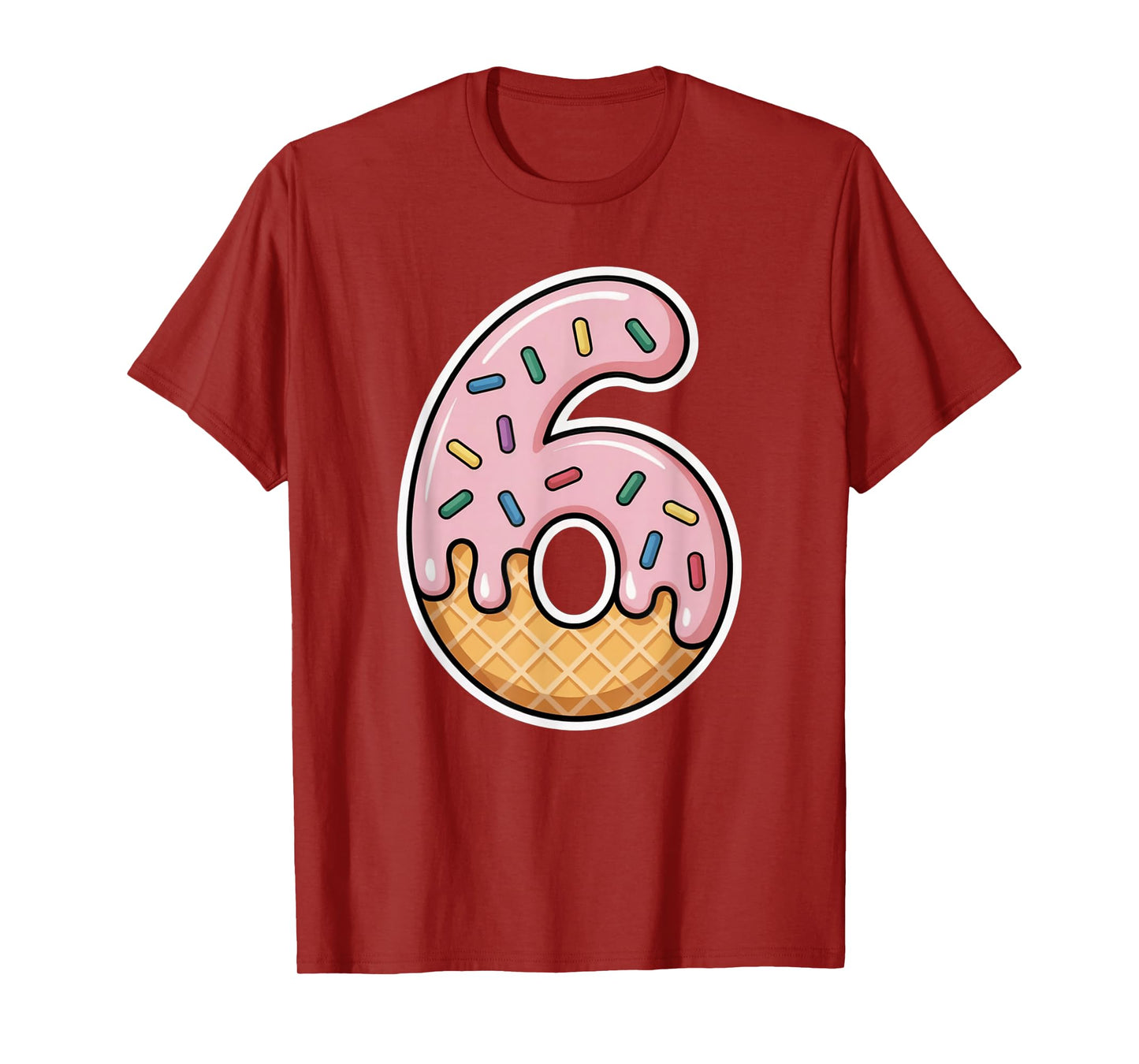 Number 6 Ice Cream Drip Six Seven 67 Meme 6th Birthday Boy T-Shirt