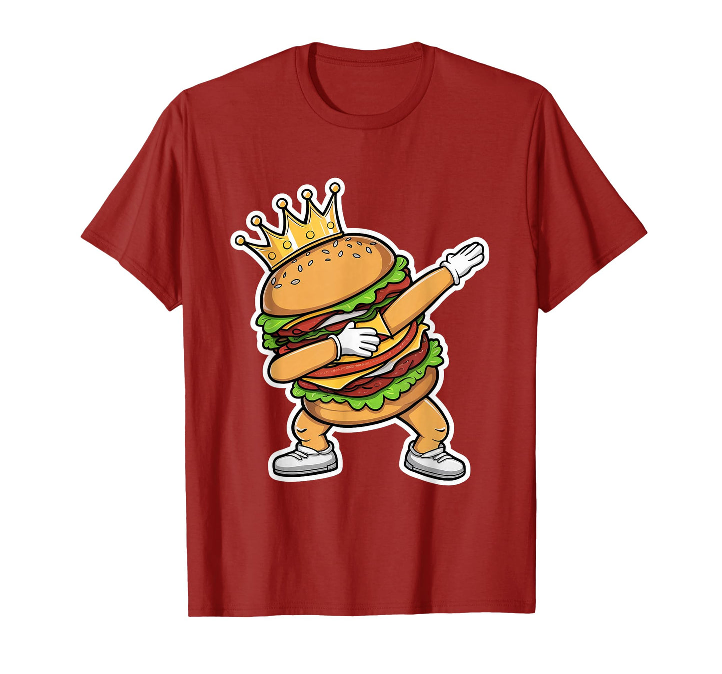 King Of Burger Dab Dancing Funny Hamburger T-Shirt