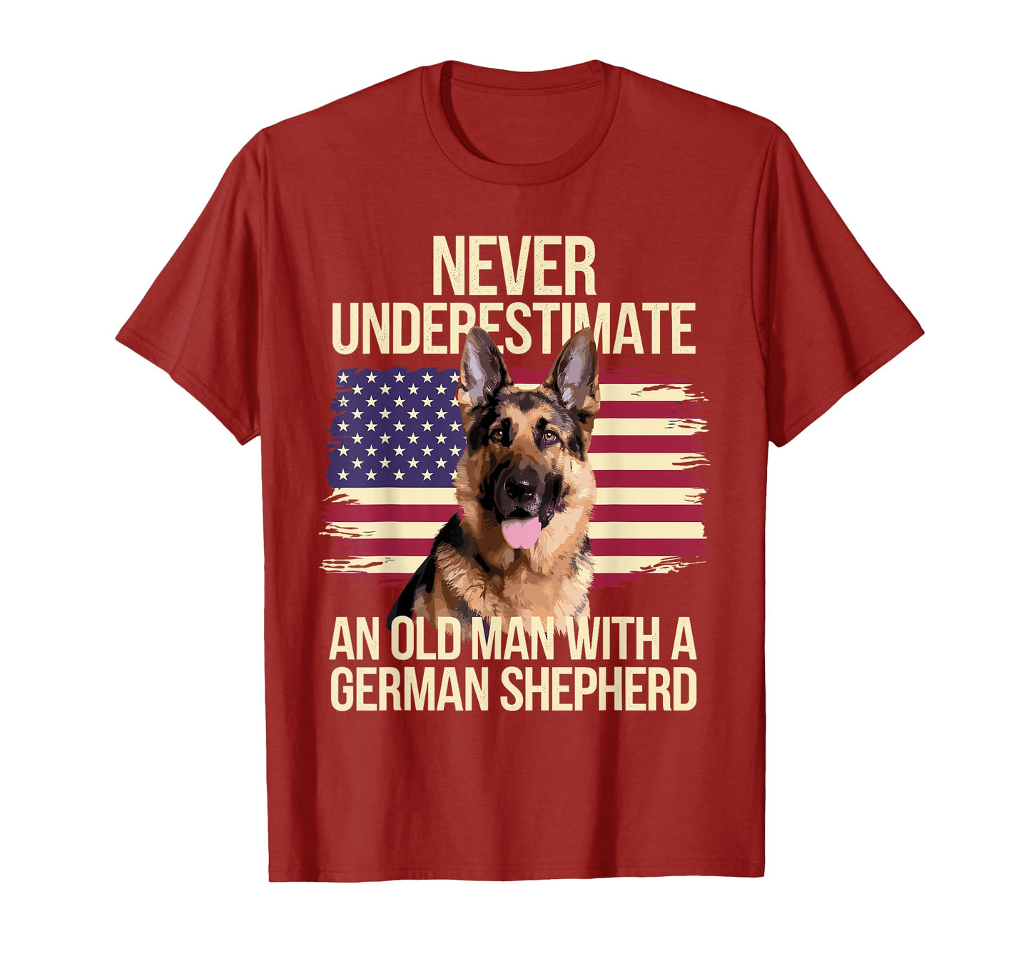 Cool German Shepherd Design for Men Grandpa Dog Lover Owner T-Shirt