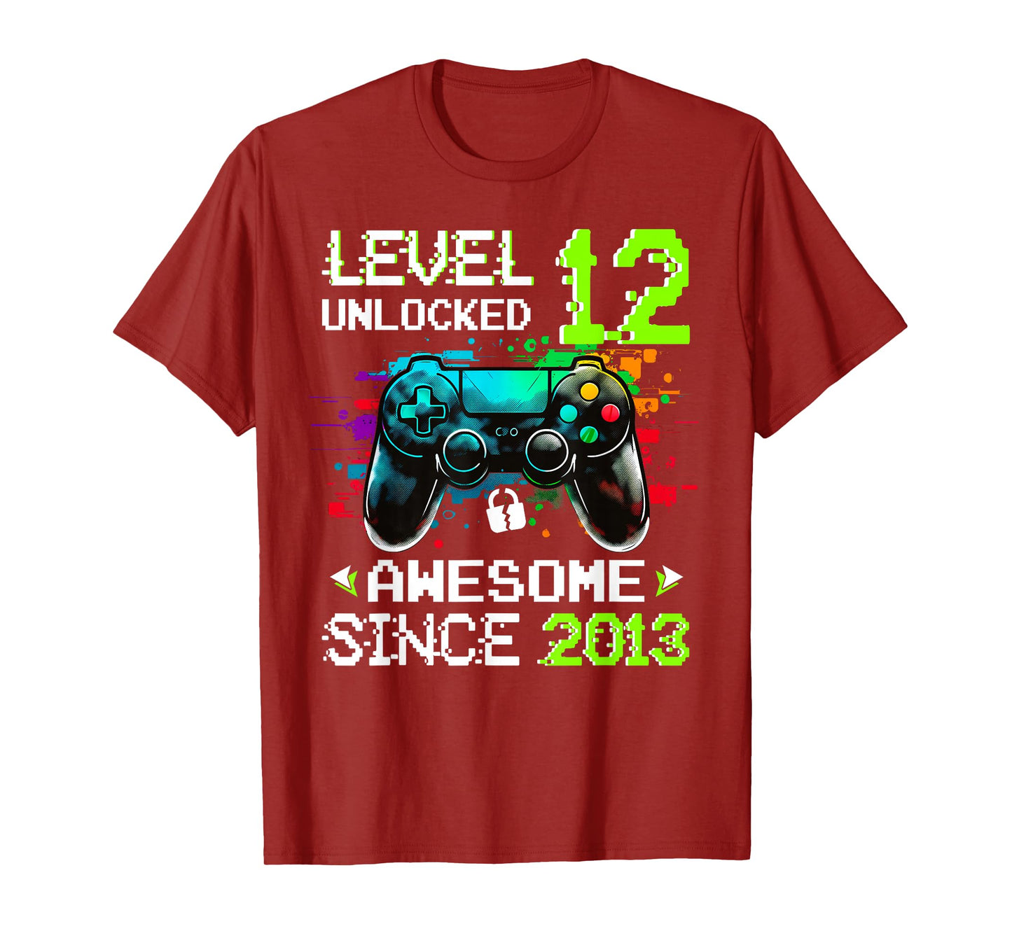 Boy Level 12 Unlocked Video Game 12th Birthday T-Shirt