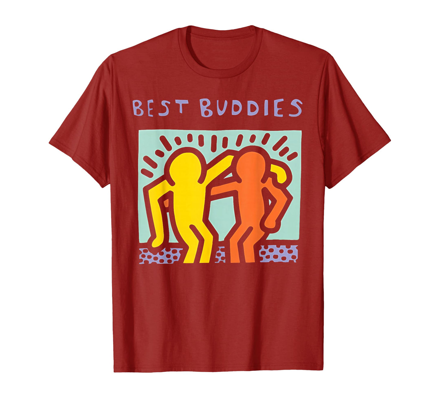 Best Buddies Friendship Retro Graphic Dancing Men Women Kids T-Shirt