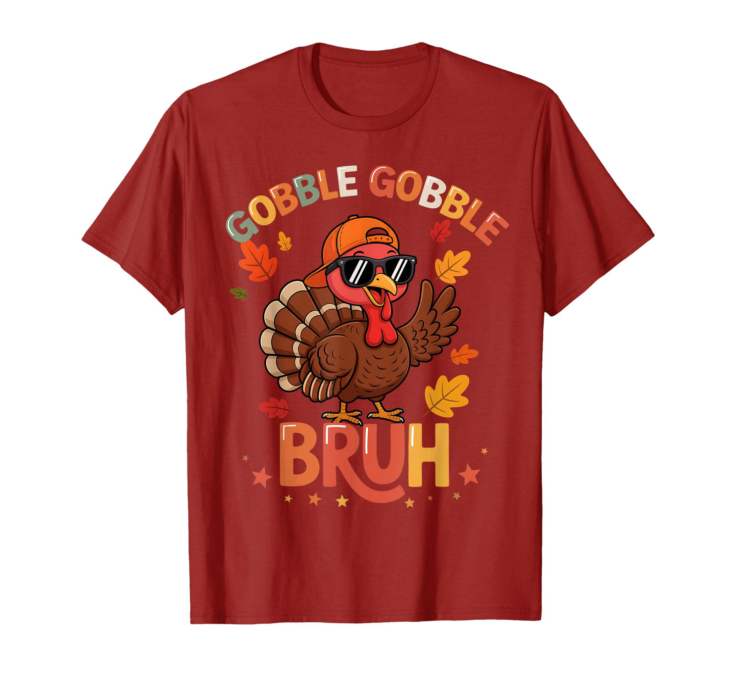 Bruh Funny Thanksgiving Turkey Gobble Shirt Boys Girls Kids T-Shirt