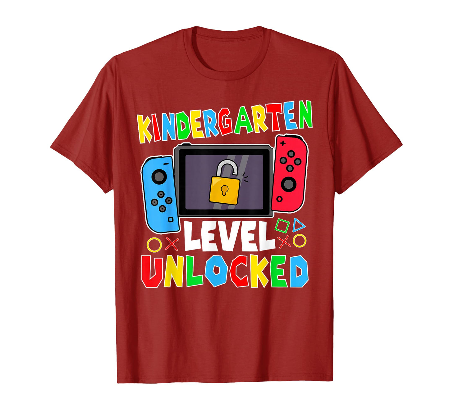 kindergarten Level Unlocked Gamer Back to School Boy T-Shirt