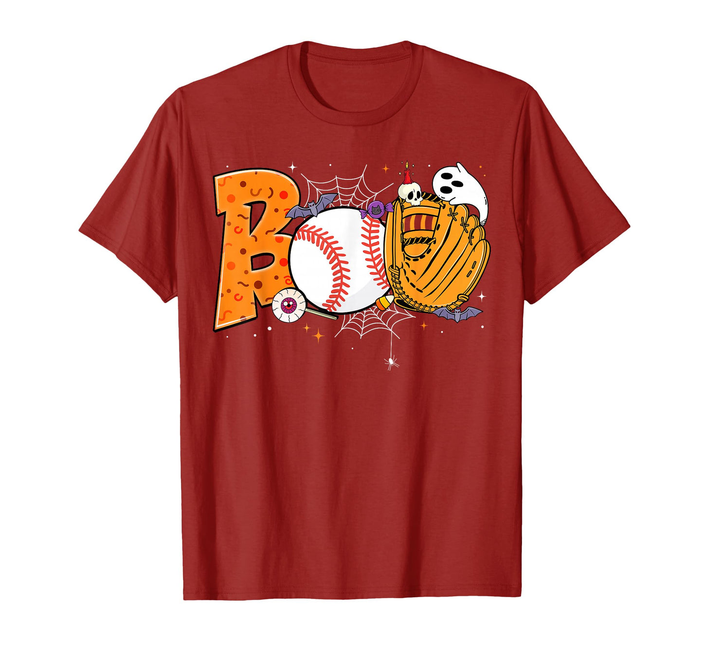 Boo Baseball Player Catcher Pitcher Funny Halloween Costume T-Shirt