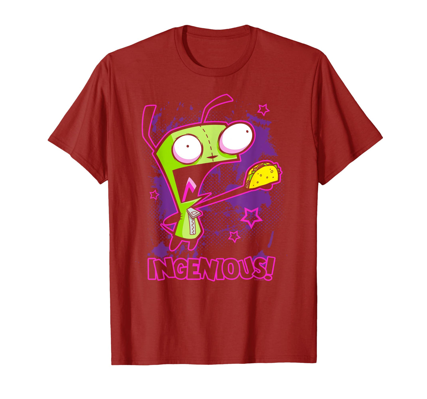 Invader Zim Ingenious Taco Gir Y2K Cartoon T-Shirt