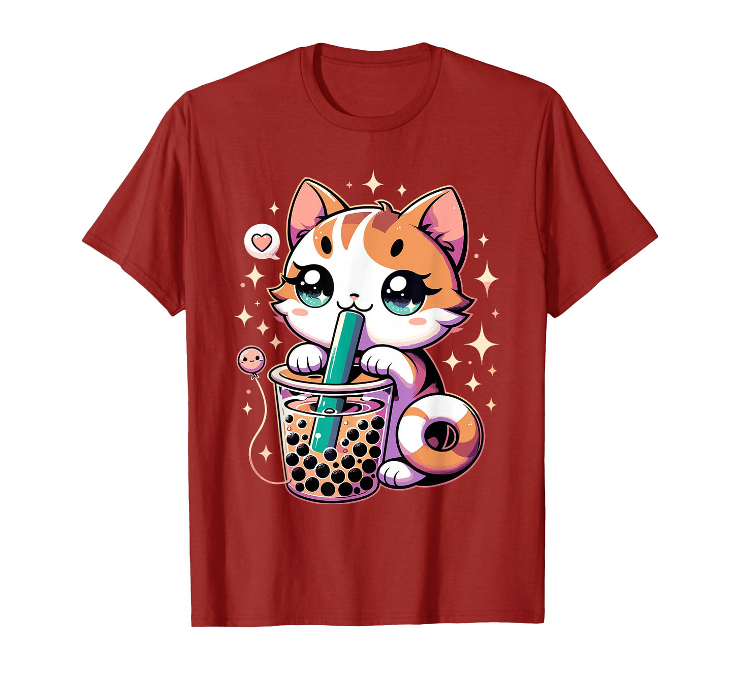 Cat Boba Japanese Kawaii Anime Kitty Bubble Tea Neko Teen T-Shirt