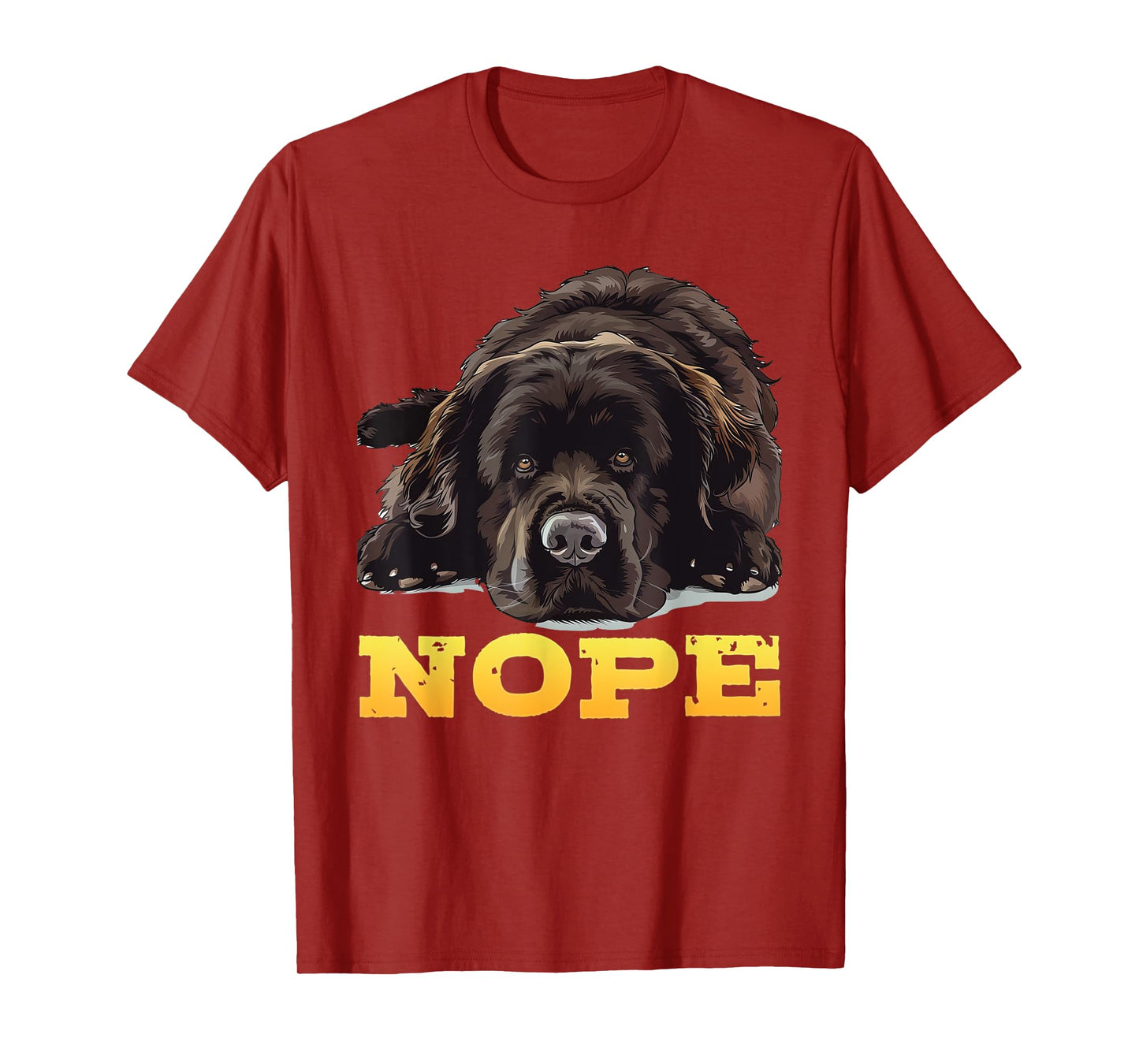 Newfoundland NOPE Stubborn Newfie Funny Dog Owners T-Shirt for Men Women