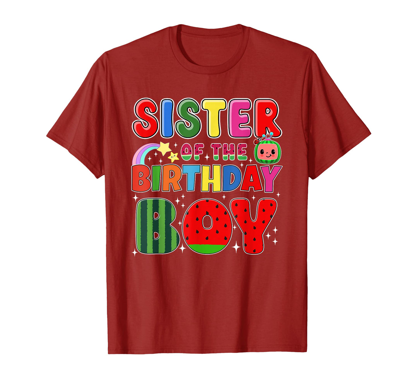 Sister of The Birthday Boy Melon Family Matching Funny T-Shirt