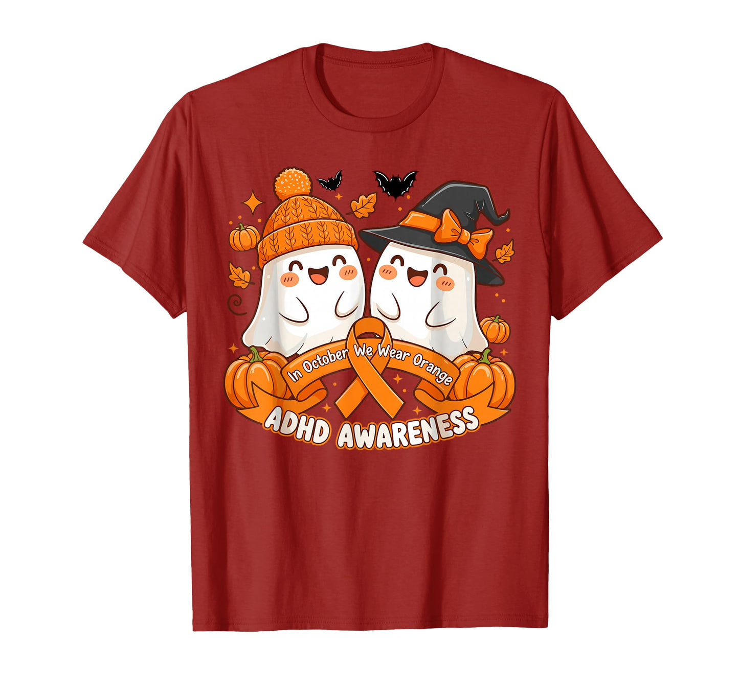 in October We Wear Orange ADHD Awareness Month T-Shirt