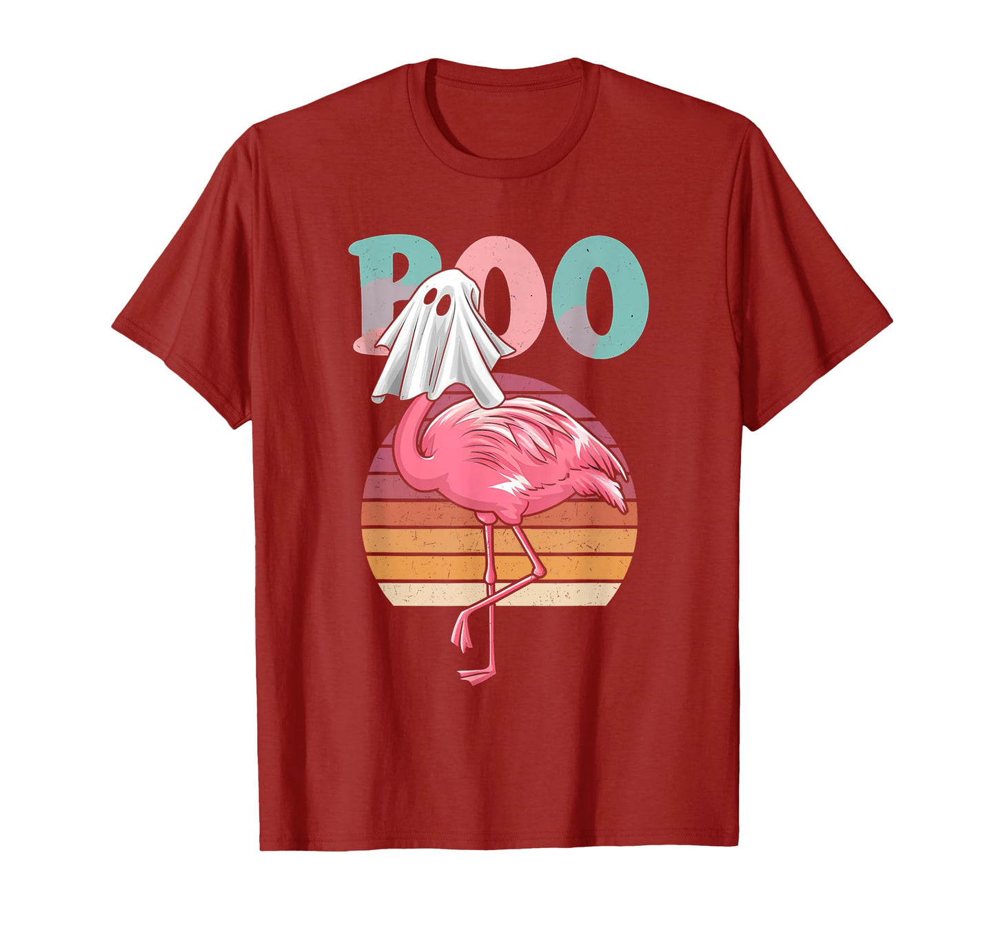 Flamingo Ghost Boo Pink Halloween Costume Flamingo Lover T-Shirt