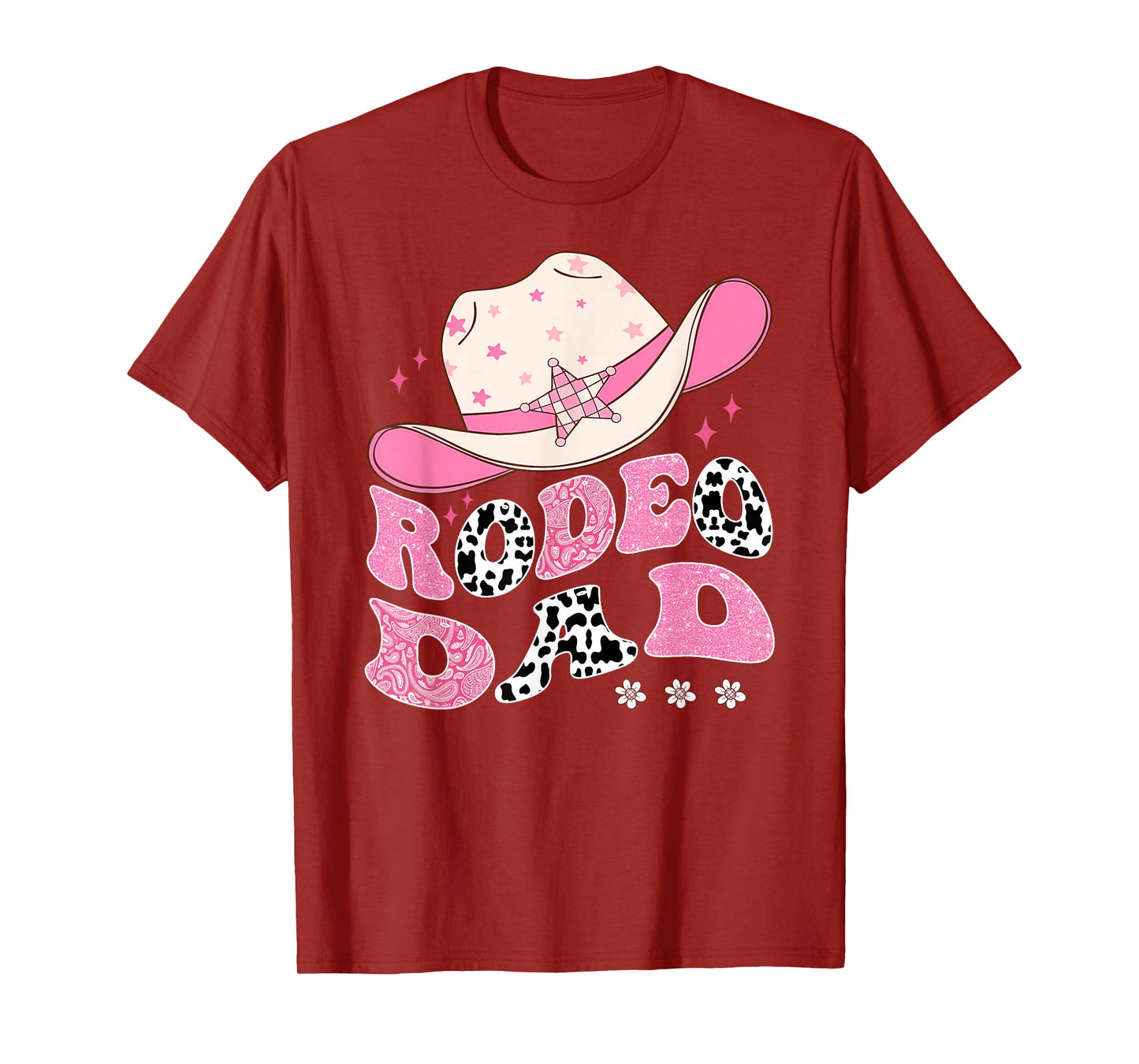 Rodeo Dad Pink CowGirl 1St Birthday Family Matching T-Shirt