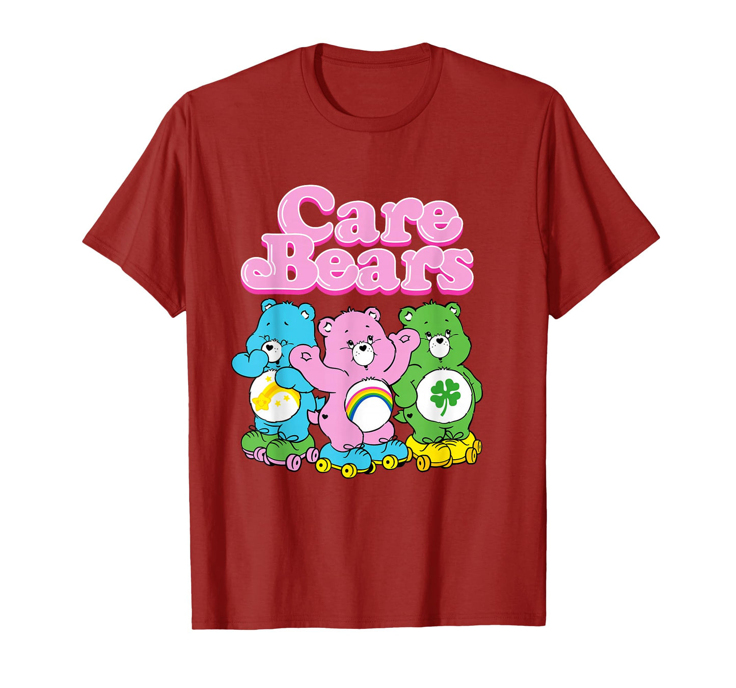 Care Bears Vintage Pink Roller Skate Bear Group T-Shirt