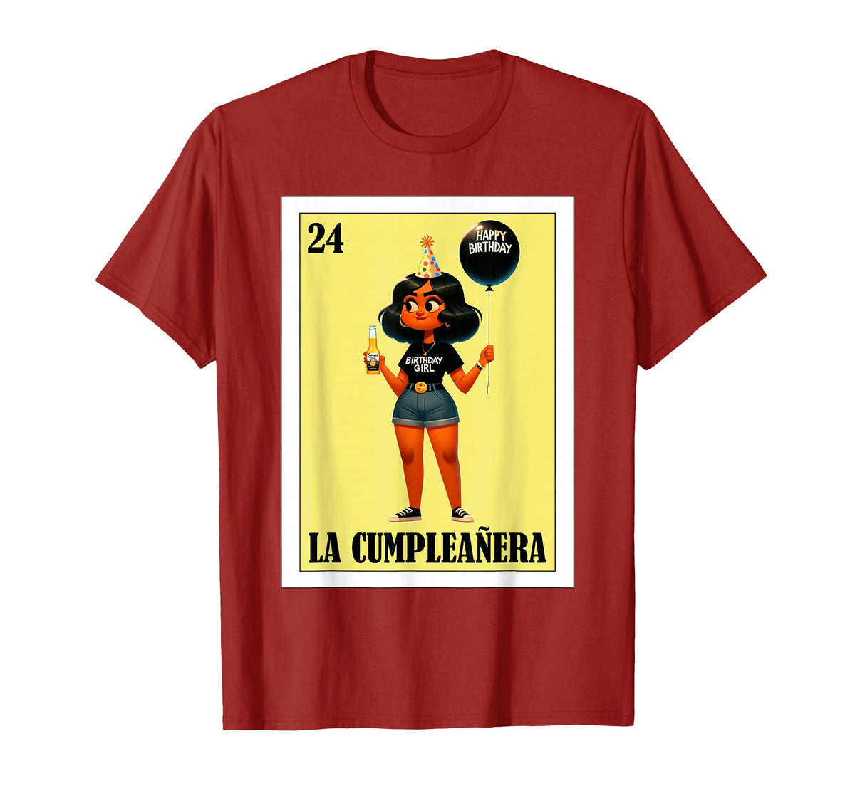 Funny Mexican Birthday Girl Design - La Cumpleañera T-Shirt