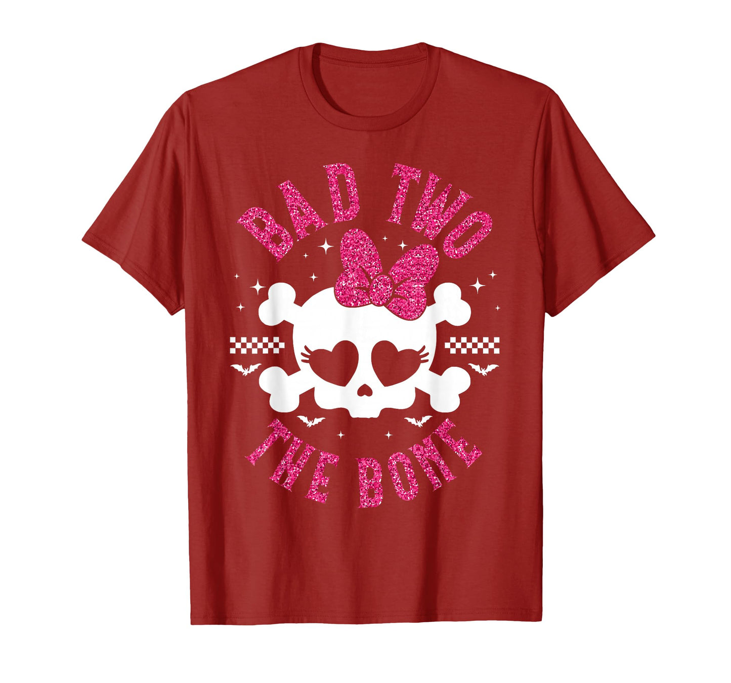 Bad Two the Bone 2nd Birthday 2 Years Old Kids Girls T-Shirt