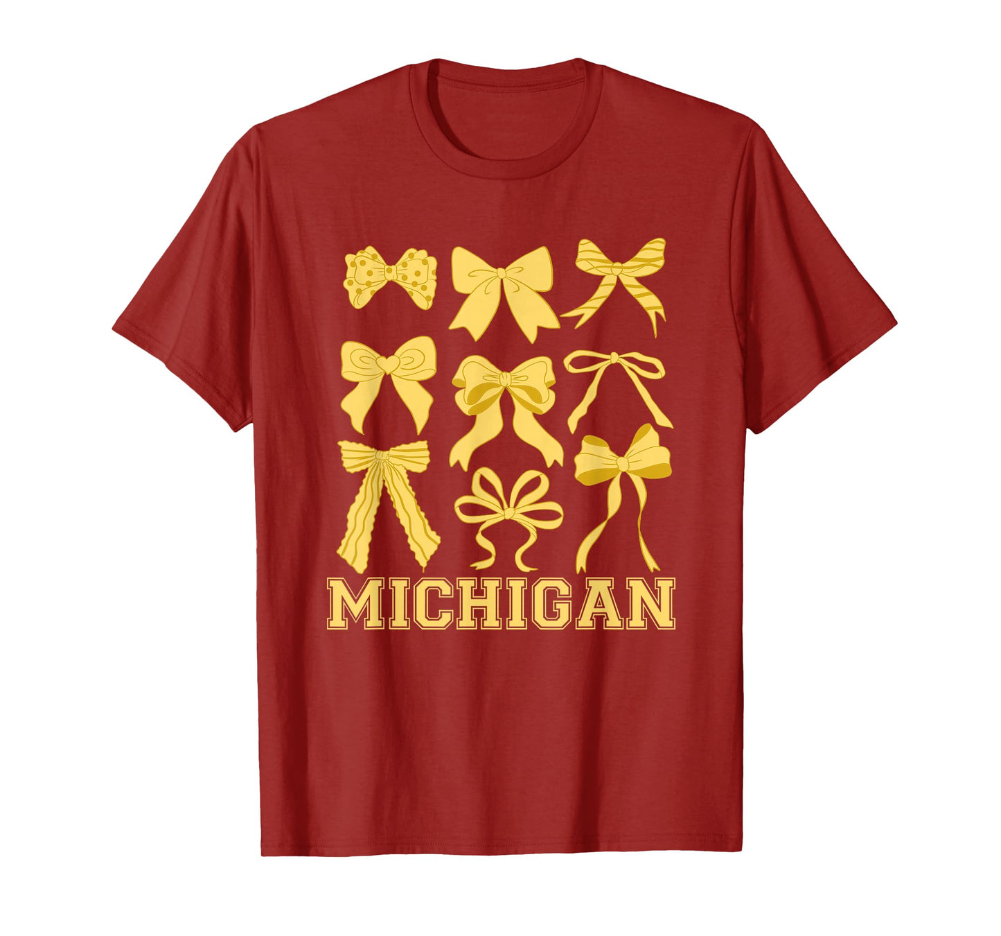 Michigan MI Coquette Bow Varsity Women Toddler Girls T-Shirt