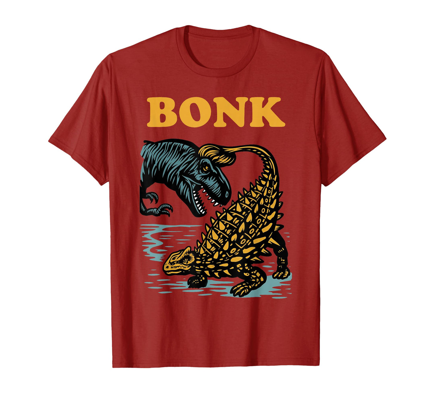 Bonk Dinosaur Funny Prehistoric Humor Design T-Shirt