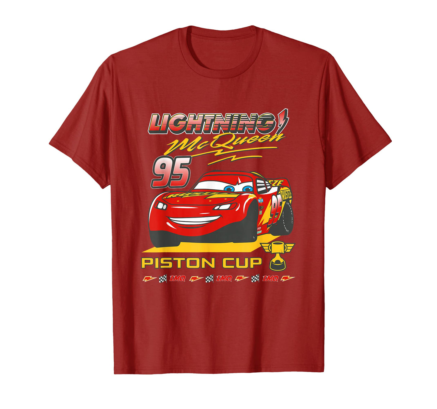 Disney Pixar Cars Lightning McQueen Piston Cup Style T-Shirt
