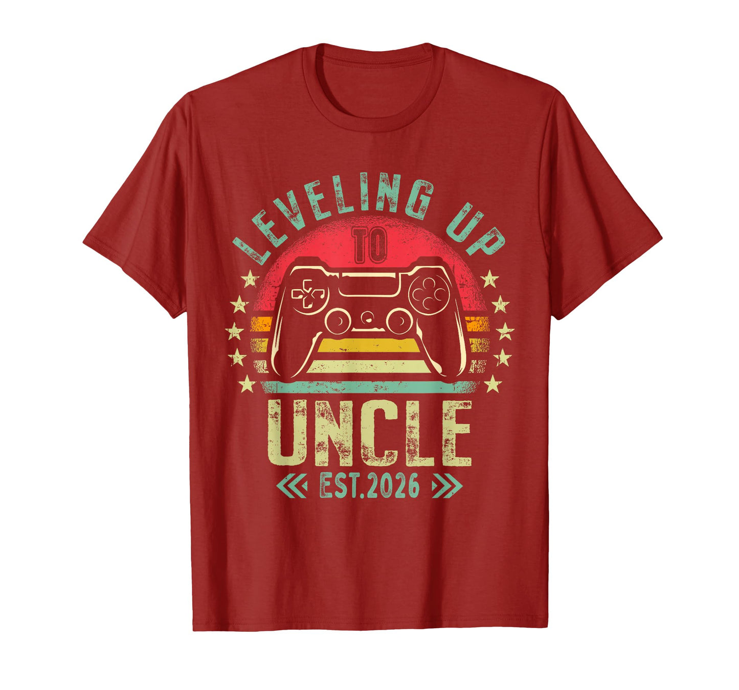 Leveling up to Uncle 2026 Funny Gamer Soon to Be Uncle T-Shirt