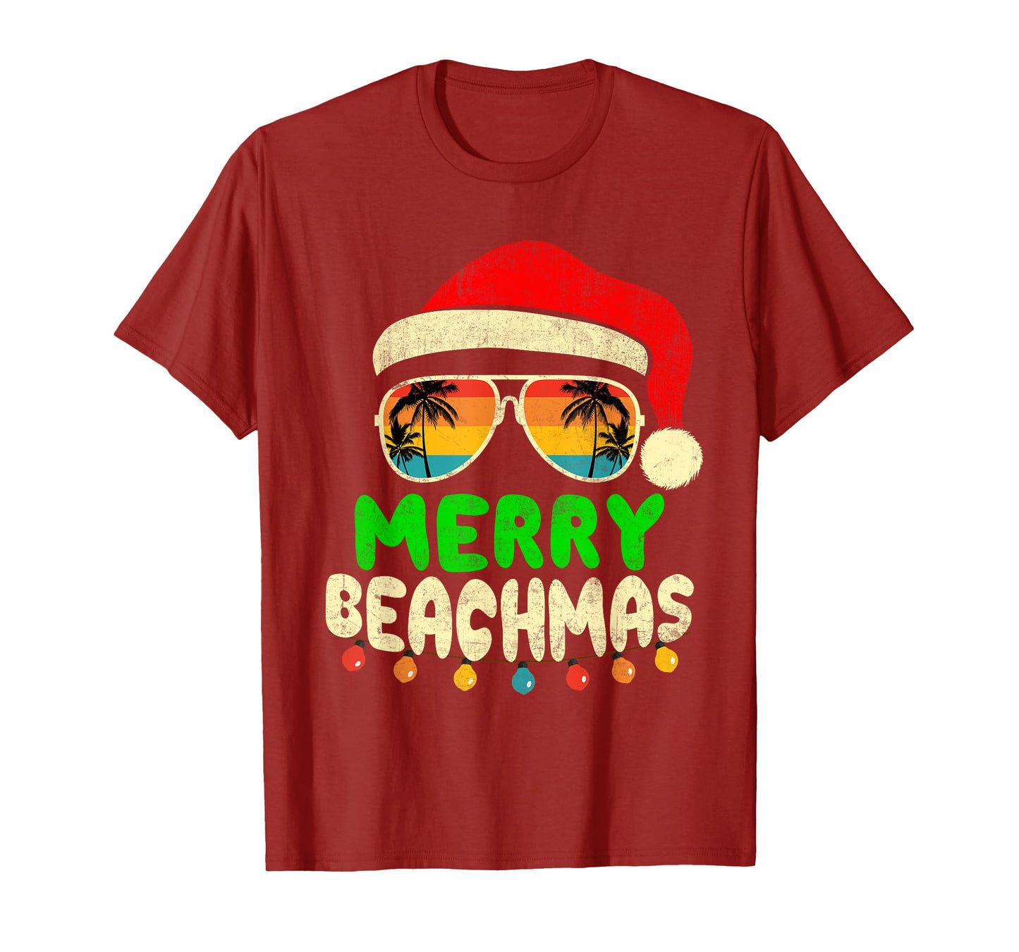 Merry Beachmas Tropical Christmas Hawaii Smile Beach T-Shirt