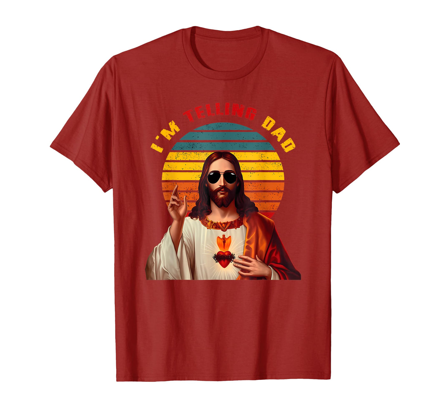 Retro I'm Telling Dad Christian Vintage Jesus Meme T-Shirt