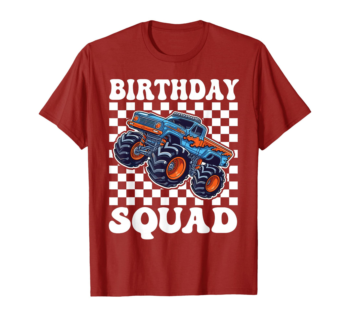 Monster Truck for Toddlers - Birthday Squad Monster Truck T-Shirt