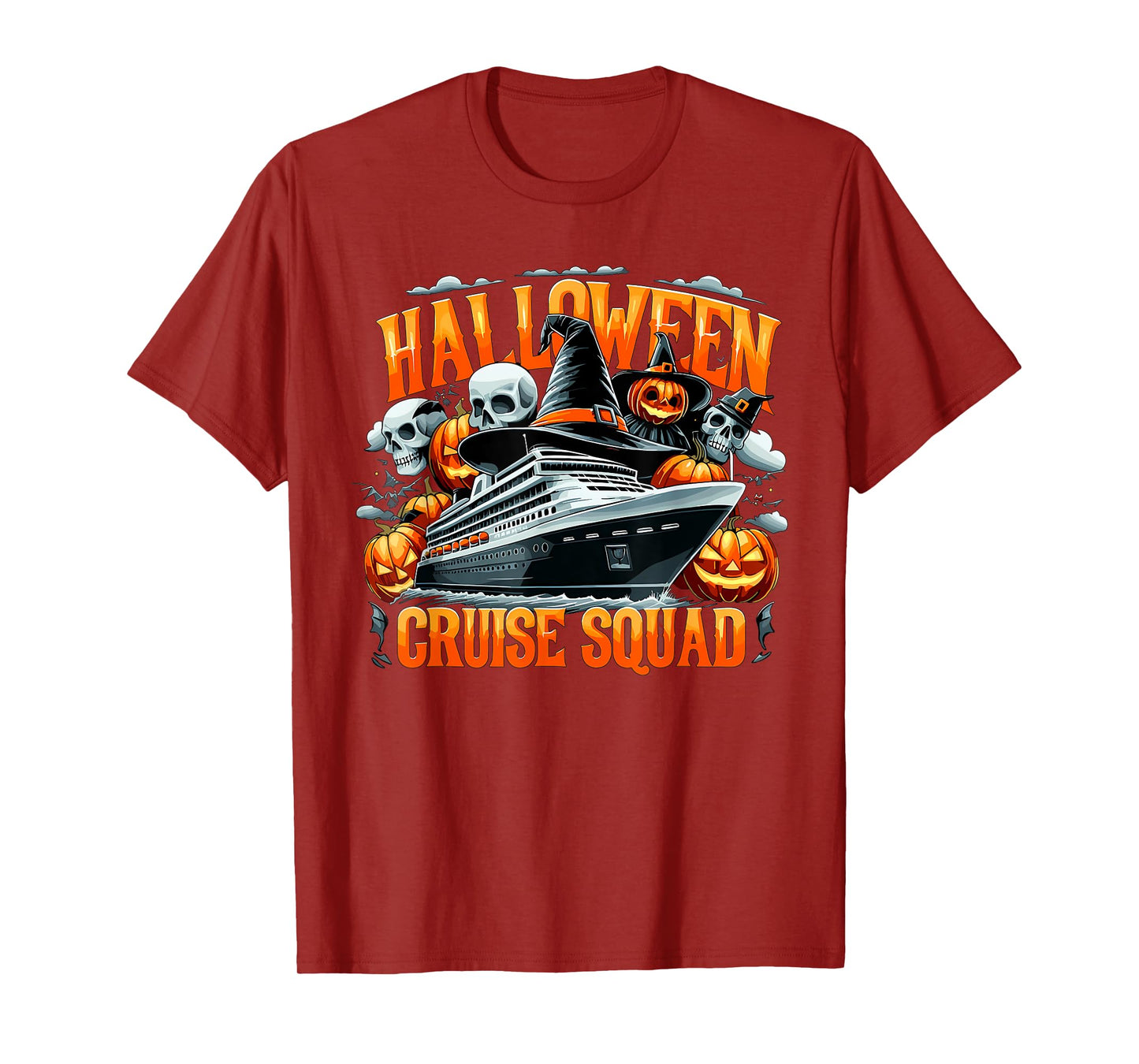 Halloween Cruise Squad Family 2025 Cruising Crew Funny Trip T-Shirt