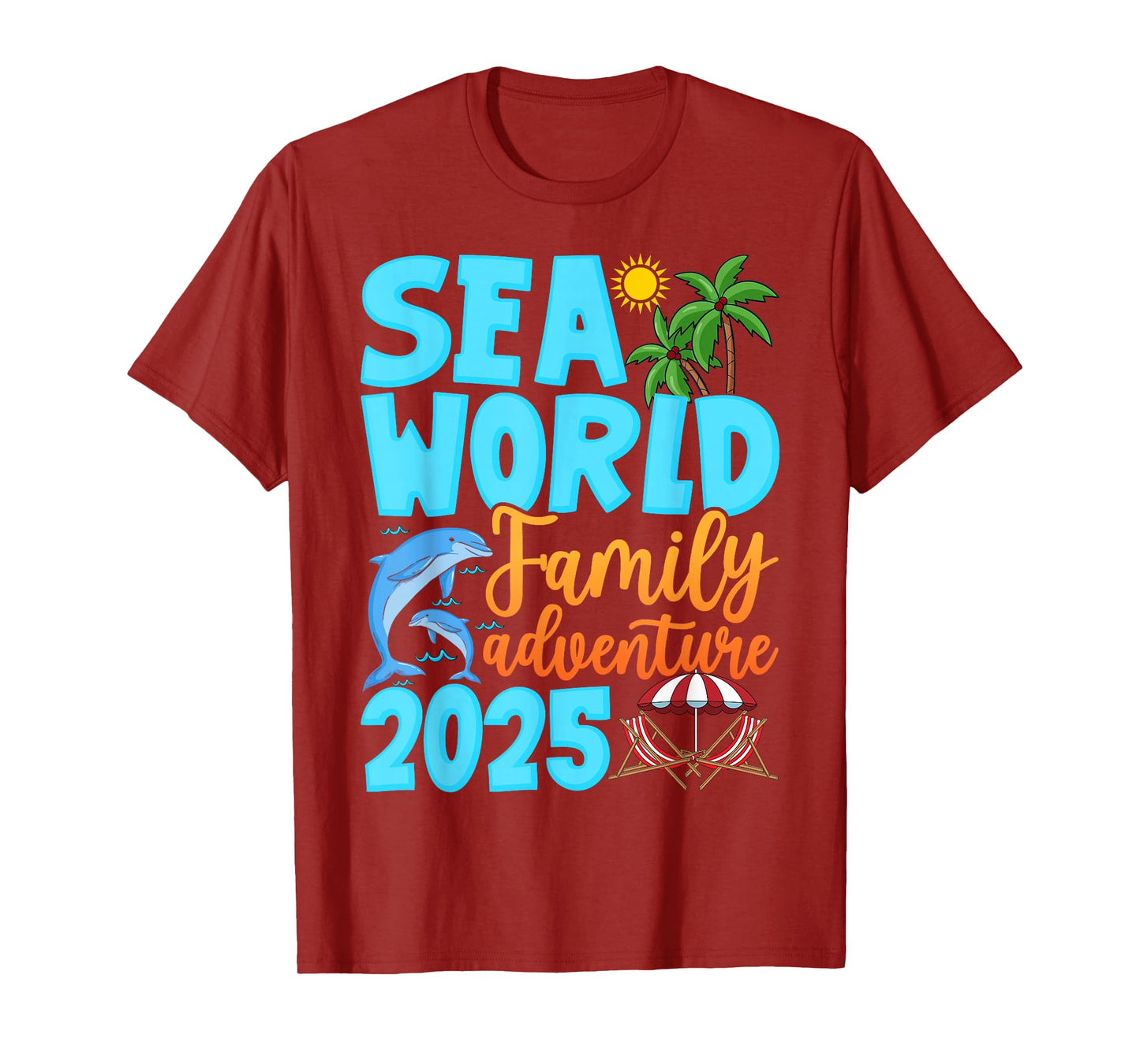 Sea World Dolphin Family Adventure Trip 2025 Spring Break T-Shirt