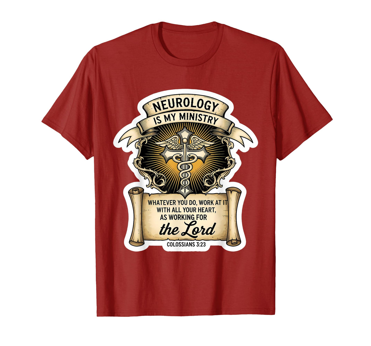 Christian Neurologist Neurology is My Ministry Doctor Jesus T-Shirt