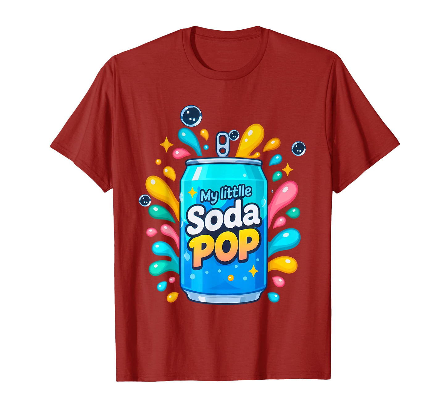 Soda Pop Cartoon Splash Cute Retro Beverage Joke T-Shirt