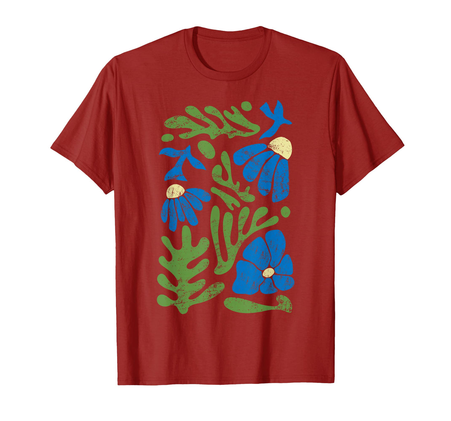 Matisse Abstract Autumn Artificial Flower Aesthetic Paint T-Shirt