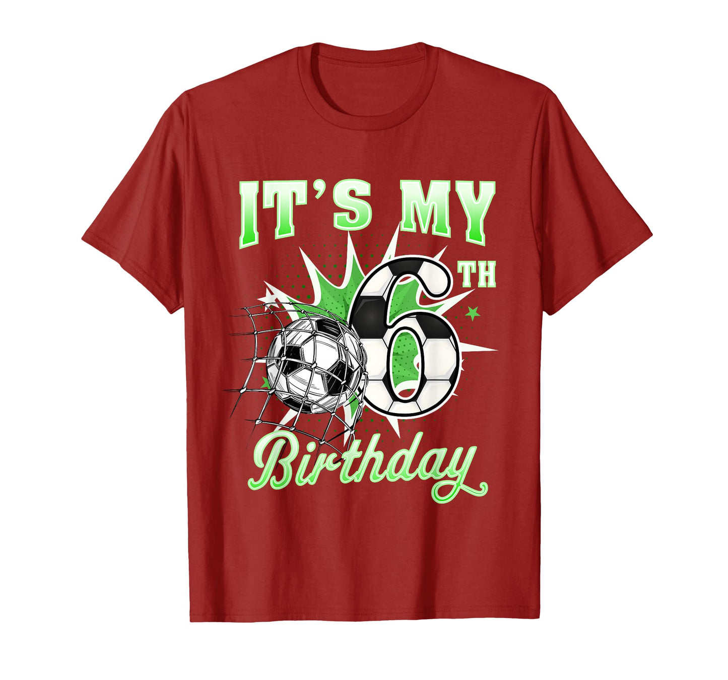 6 Year Old It's My 6th Birthday Soccer Ball Shirt for Boys T-Shirt