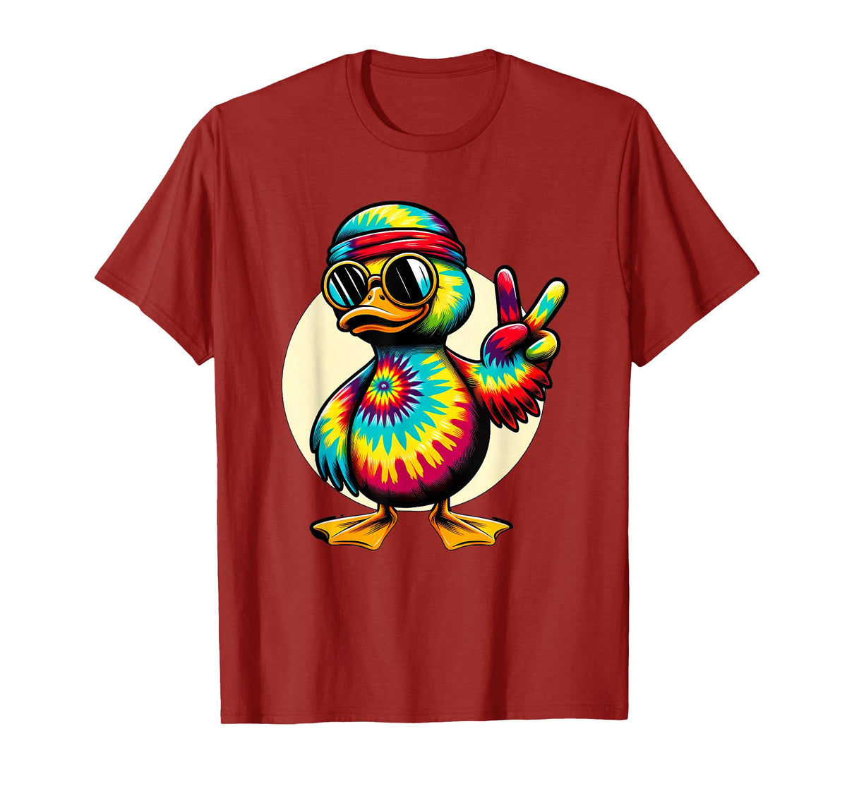 Peace Sign Tie Dye Duck T-Shirt