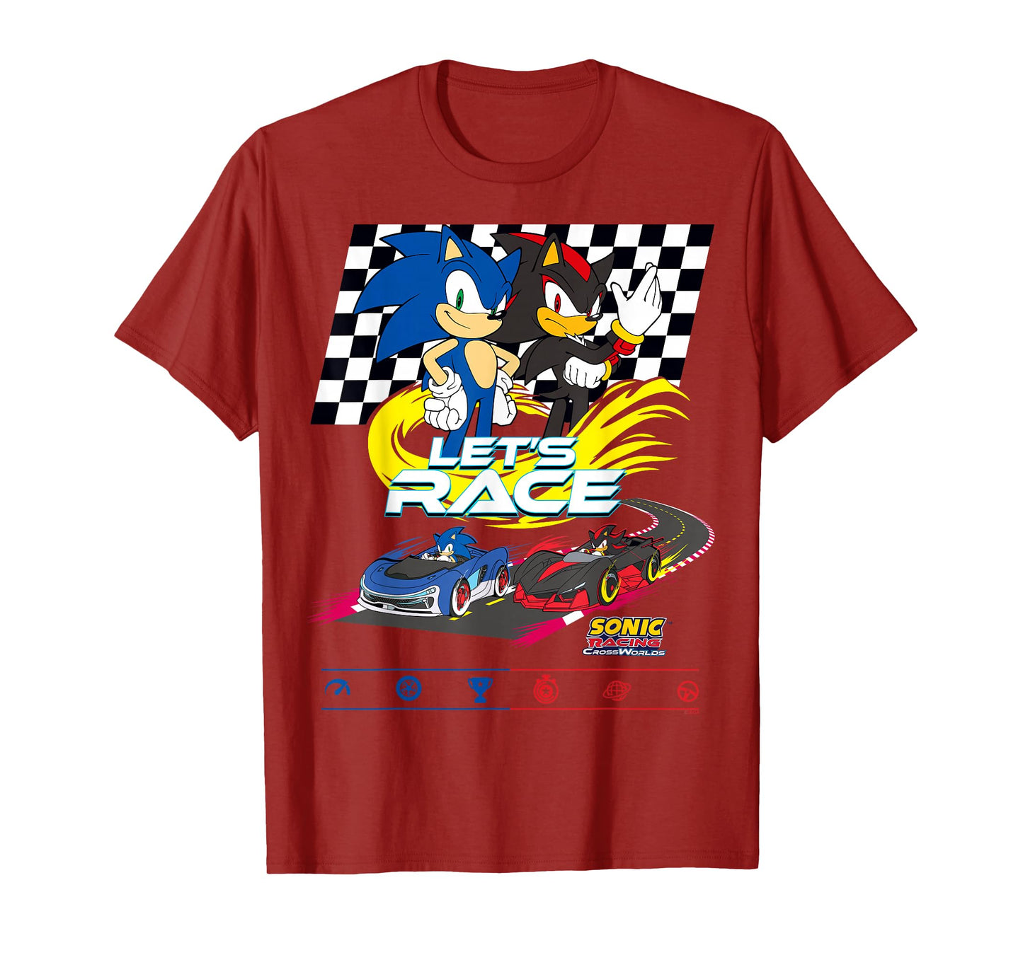 Sonic Racing CrossWorlds - Sonic VS Shadow Let's Race T-Shirt