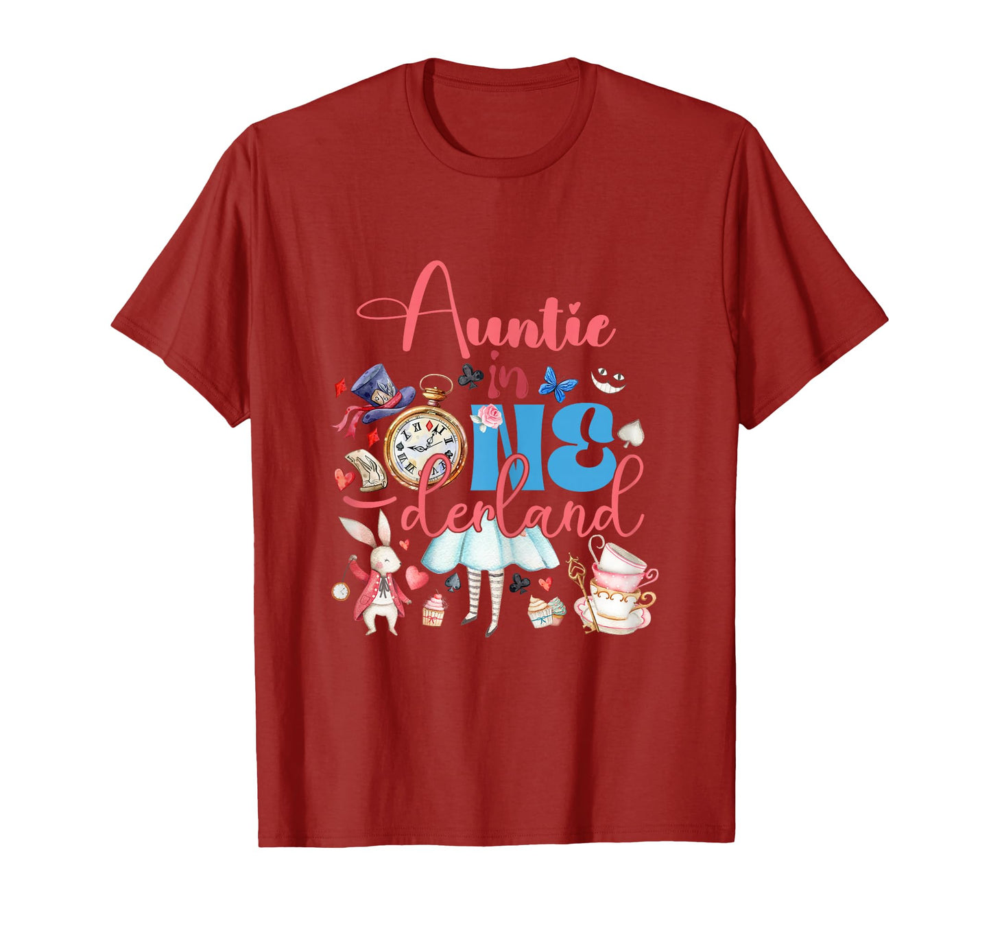 Alice Auntie in ONEderland Birthday Family T-Shirt