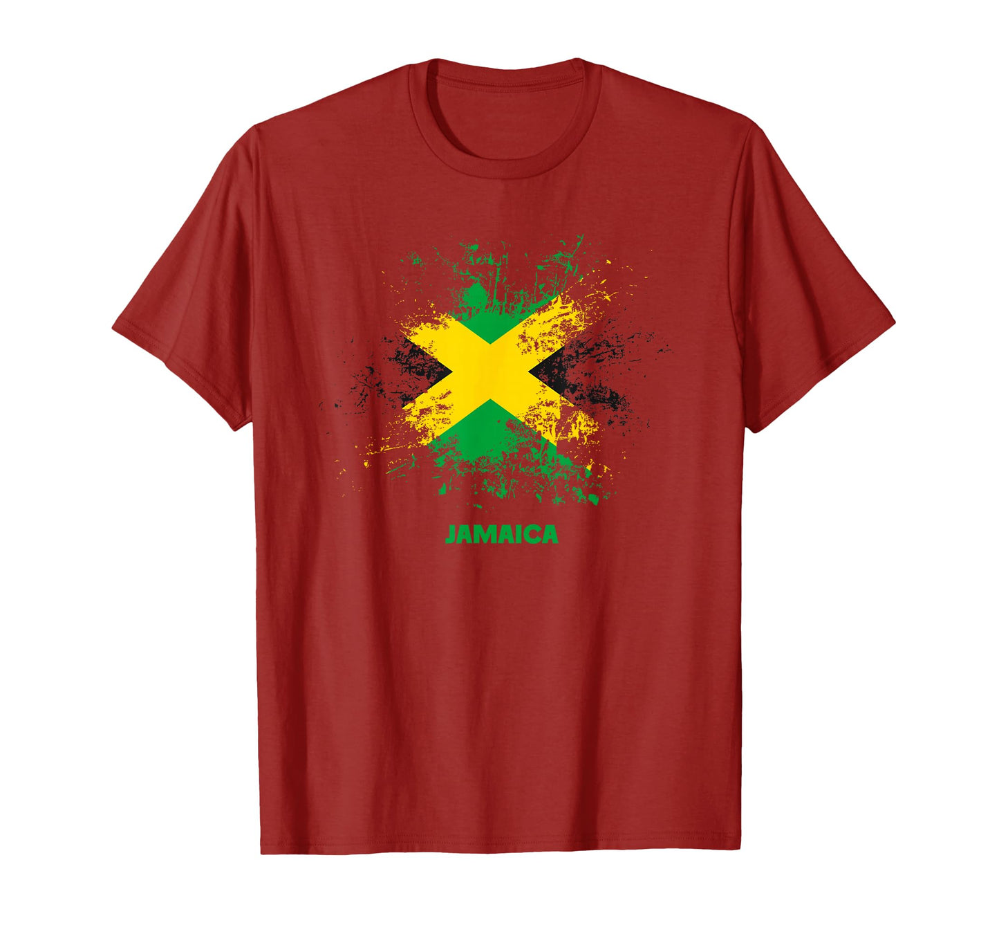 Jamaican Splatter Flag, Vintage Jamaica Flag T-Shirt