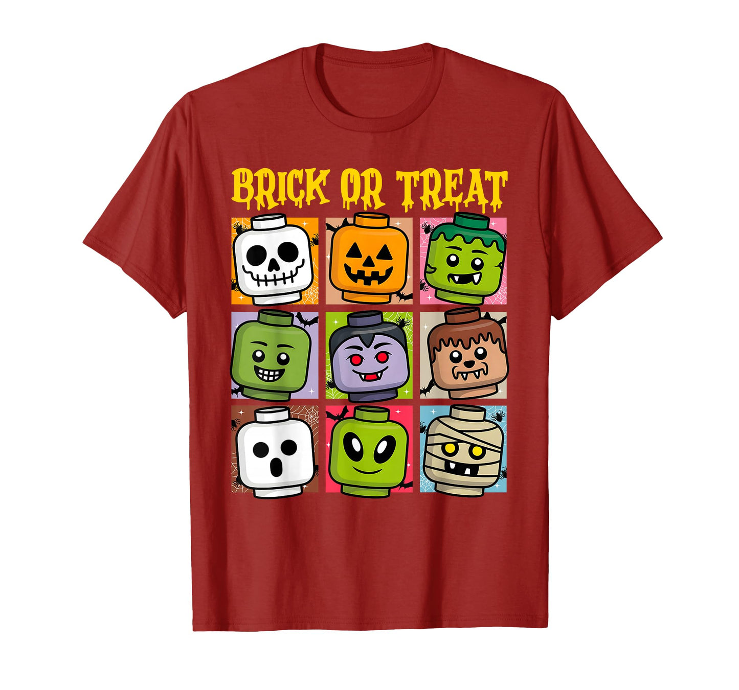 Brick or Treat Halloween Master Builder Blocks Building Kids T-Shirt